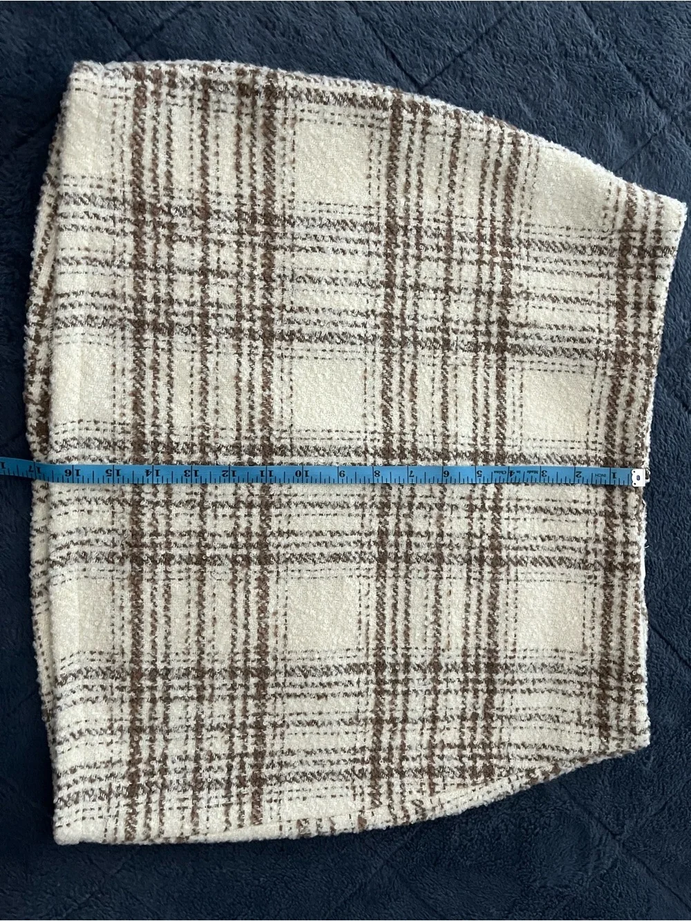 Gilli Cream and Brown Plaid Accent Pillow Cover